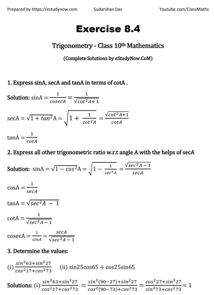 class-10-maths-chapter-8-ex-8-4-trigonometry-complete-solution
