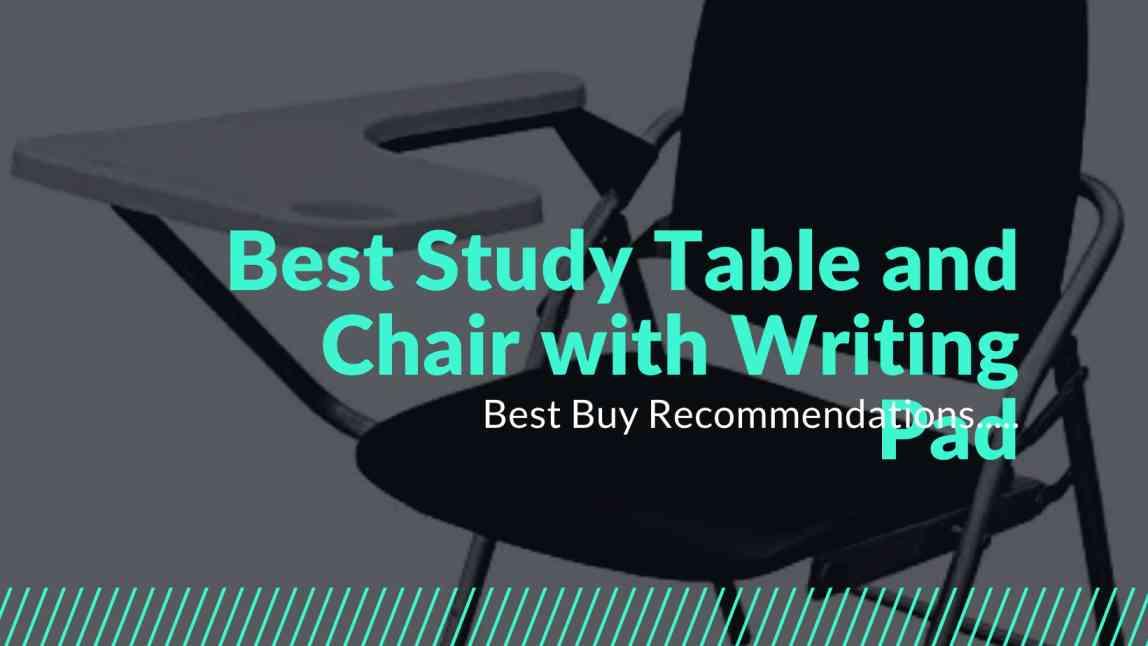 Study chair with writing pad for students